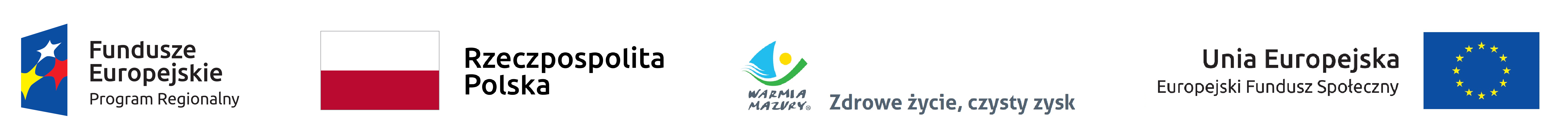 Ciąg logotypów: Logo Funduszy, flaga PL, logo województwa, flaga UE.